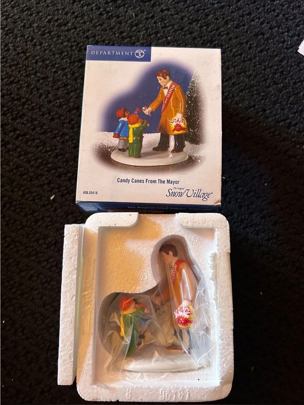 Department 56 Snow Village 'Candy Canes From The Mayor' Figurine - Multicolor